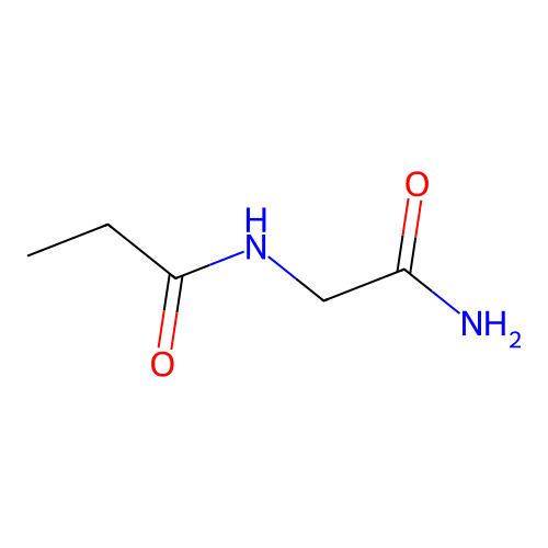 Propionyl glycine amide structure