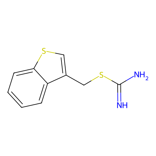 1-Benzothiophen-3-ylmethyl carbamimidothioate structure