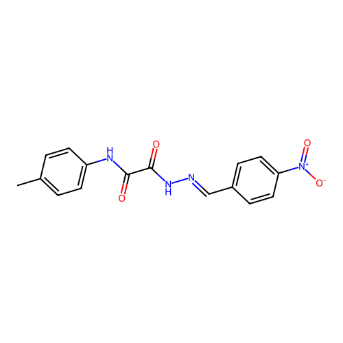 N-(4-Methylphenyl)-2-(2-(4-nitrobenzylidene)hydrazino)-2-oxoacetamide structure