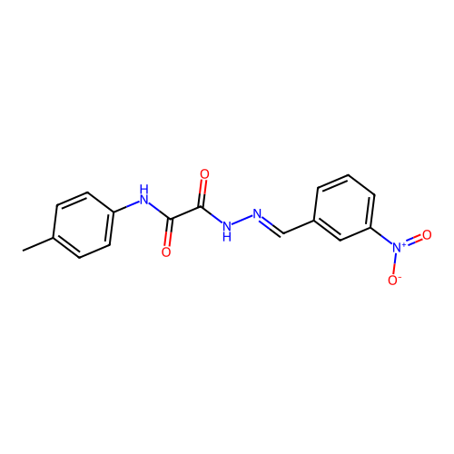 N-(4-Methylphenyl)-2-(2-(3-nitrobenzylidene)hydrazino)-2-oxoacetamide structure