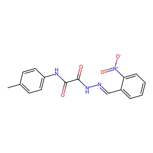 N-(4-Methylphenyl)-2-(2-(2-nitrobenzylidene)hydrazino)-2-oxoacetamide structure