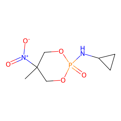 2-(Cyclopropylamino)-5-methyl-5-nitro-1,3,2lambda~5~-dioxaphosphinan-2-one structure