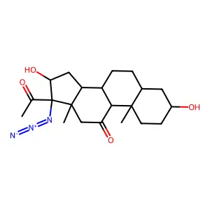17-Azido-3beta,16alpha-dihydroxy-5alpha-pregnane-11,20-dione structure