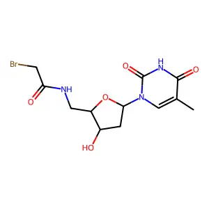 5'-Bromoacetamido-5'-deoxythymidine structure