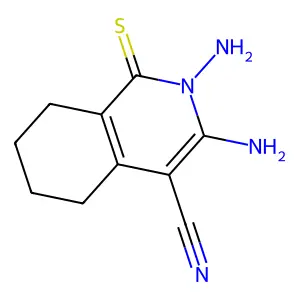 4-Isoquinolinecarbonitrile, 2,3-diamino-1,2,5,6,7,8-hexahydro-1-thioxo- structure