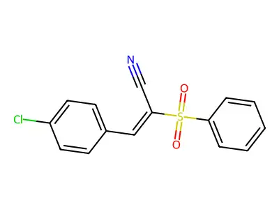 3-(4-Chlorophenyl)-2-(phenylsulfonyl)-2-propenenitrile structure