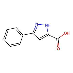 3-苯基-1H-吡唑-5-甲酸 structure