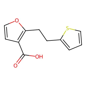 2-[2-(2-Thienyl)ethyl]-3-furoic acid structure