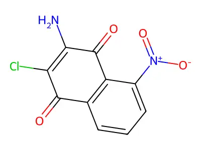 3-Amino-2-chloro-5-nitronaphthalene-1,4-dione structure