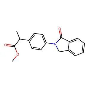 Methyl 2-(4-(1-oxoisoindolin-2-yl)phenyl)propanoate structure