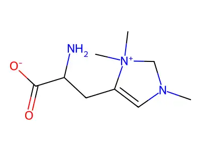 3-(1H-imidazol-5-yl)-2-(trimethylazaniumyl)propanoate structure