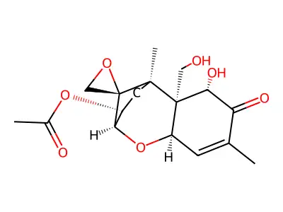 7,15-Dihydroxy-8-oxo-12,13-epoxytrichothec-9-en-3-yl acetate structure