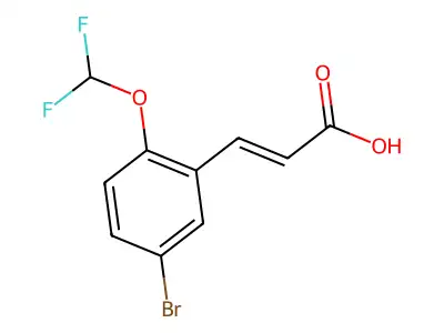 3-(5-Bromo-2-difluoromethoxy-phenyl)-acrylic acid structure