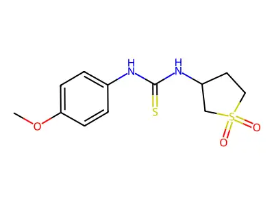 1-(1,1-Dioxothiolan-3-yl)-3-(4-methoxyphenyl)thiourea structure