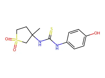 1-(4-Hydroxyphenyl)-3-(3-methyl-1,1-dioxidotetrahydrothiophen-3-yl)thiourea structure