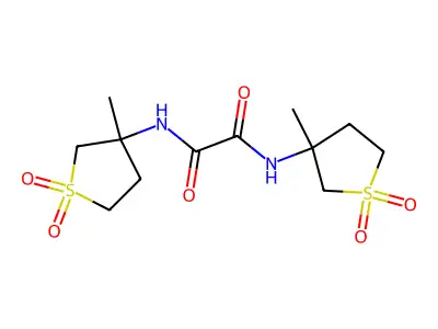 N,N'-bis(3-methyl-1,1-dioxidotetrahydrothiophen-3-yl)ethanediamide structure