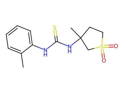 1-(3-Methyl-1,1-dioxidotetrahydrothiophen-3-yl)-3-(o-tolyl)thiourea structure