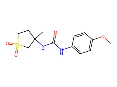 1-(4-Methoxyphenyl)-3-(3-methyl-1,1-dioxidotetrahydrothiophen-3-yl)urea structure