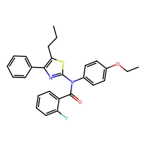 N-(4-ethoxyphenyl)-2-fluoro-N-(4-phenyl-5-propyl-1,3-thiazol-2-yl)benzamide structure