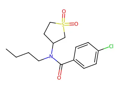 N-butyl-4-chloro-N-(1,1-dioxidotetrahydrothiophen-3-yl)benzamide structure