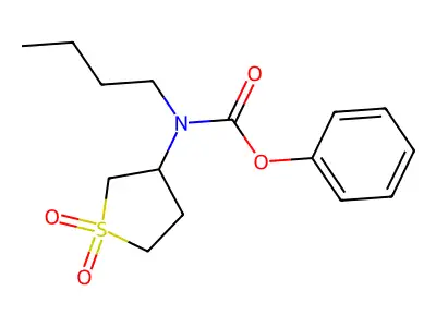 Phenyl butyl(1,1-dioxidotetrahydrothiophen-3-yl)carbamate structure