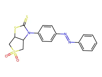 Thieno[3,4-d]thiazole-2(3H)-thione, tetrahydro-3-[4-(2-phenyldiazenyl)phenyl]-, 5,5-dioxide structure