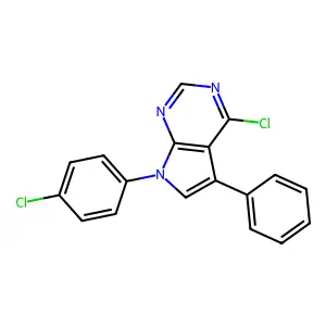 4-chloro-7-(4-chlorophenyl)-5-phenyl-7H-pyrrolo[2,3-d]pyrimidine structure