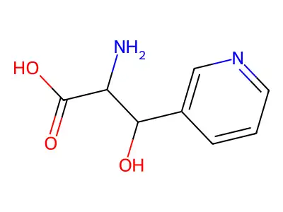 2-Amino-3-hydroxy-3-(pyridin-3-yl)propanoic acid structure