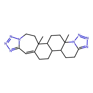 14a,16a-Dimethyl-4,5,5a,6,7,13,14,14a,14b,15,16,16a-dodecahydro-5bH-tetrazolo[5,1-b]tetrazolo[1',5':1,2]quinolino[6,5-g][3]benzazepine structure