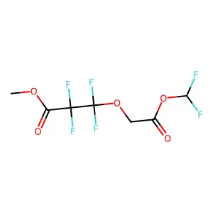 2,2,3,3-Tetrafluoro-(difluoro(methoxycarbonyl)-methoxy)propanoic acid methyl ester structure