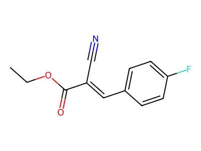 ethyl (E)-2-cyano-3-(4-fluorophenyl)prop-2-enoate structure