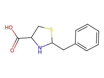 2-benzyl-1,3-thiazolidine-4-carboxylic Acid structure