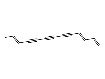 trans,trans-1,3,11-Tridecatriene-5,7,9-triyne structure