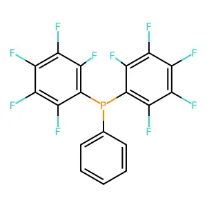 Bis(2,3,4,5,6-pentafluorophenyl)phenylphosphine structure