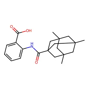 Anthranilic acid, N-(1,5,7-trimethyl-3-adamantylcarbonyl)- structure