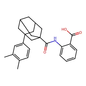 Anthranilic acid, N-(5-(3',4'-xylyl)-3-adamantylcarbonyl)- structure