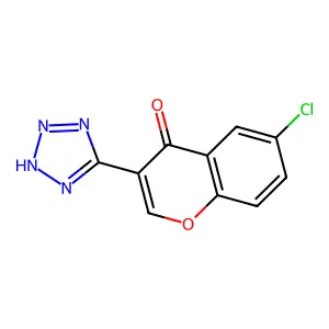 6-CHLORO-3-(1H-TETRAZOL-5-YL)-4H-CHROMEN-4-ONE structure