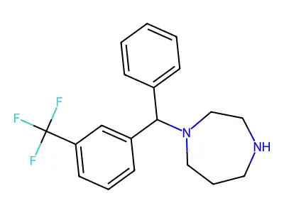 1-(Phenyl[3-(trifluoromethyl)phenyl]methyl)-1,4-diazepane structure