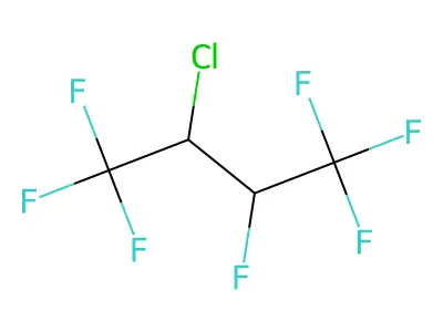 2-Chloro-1,1,1,3,4,4,4-heptafluorobutane structure
