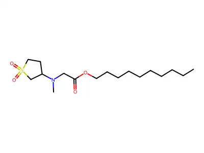 Decyl 2-[(1,1-dioxothiolan-3-yl)methylamino]acetate structure