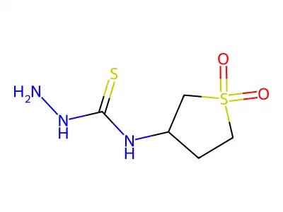 N-(1,1-dioxidotetrahydrothiophen-3-yl)hydrazinecarbothioamide structure