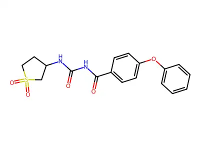 Benzamide, 4-phenoxy-N-[[(tetrahydro-1,1-dioxido-3-thienyl)amino]carbonyl]- structure