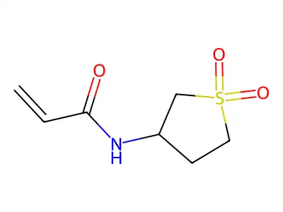 N-(1-hydroxy-1-oxothiolan-3-yl)prop-2-enamide structure