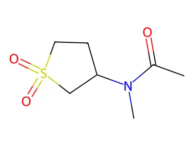N-(1,1-dioxothiolan-3-yl)-N-methylacetamide structure