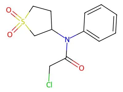 2-chloro-N-(1,1-dioxo-1lambda6-thiolan-3-yl)-N-phenylacetamide structure