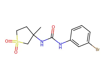 1-(3-Bromophenyl)-3-(3-methyl-1,1-dioxidotetrahydrothiophen-3-yl)urea structure