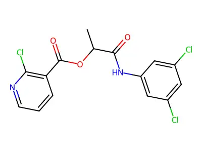 1-[(3,5-Dichlorophenyl)carbamoyl]ethyl 2-chloropyridine-3-carboxylate structure
