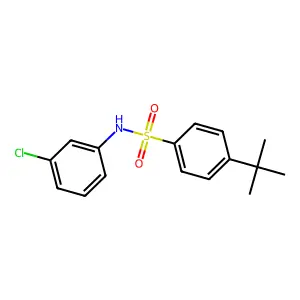 4-tert-butyl-N-(3-chlorophenyl)benzenesulfonamide structure