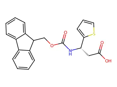 Fmoc-(R)-3-Amino-3-(2-thienyl)-propionic acid structure