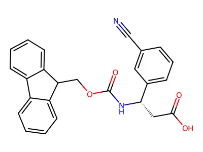 (3R)-3-(3-cyanophenyl)-3-(9H-fluoren-9-ylmethoxycarbonylamino)propanoic Acid structure